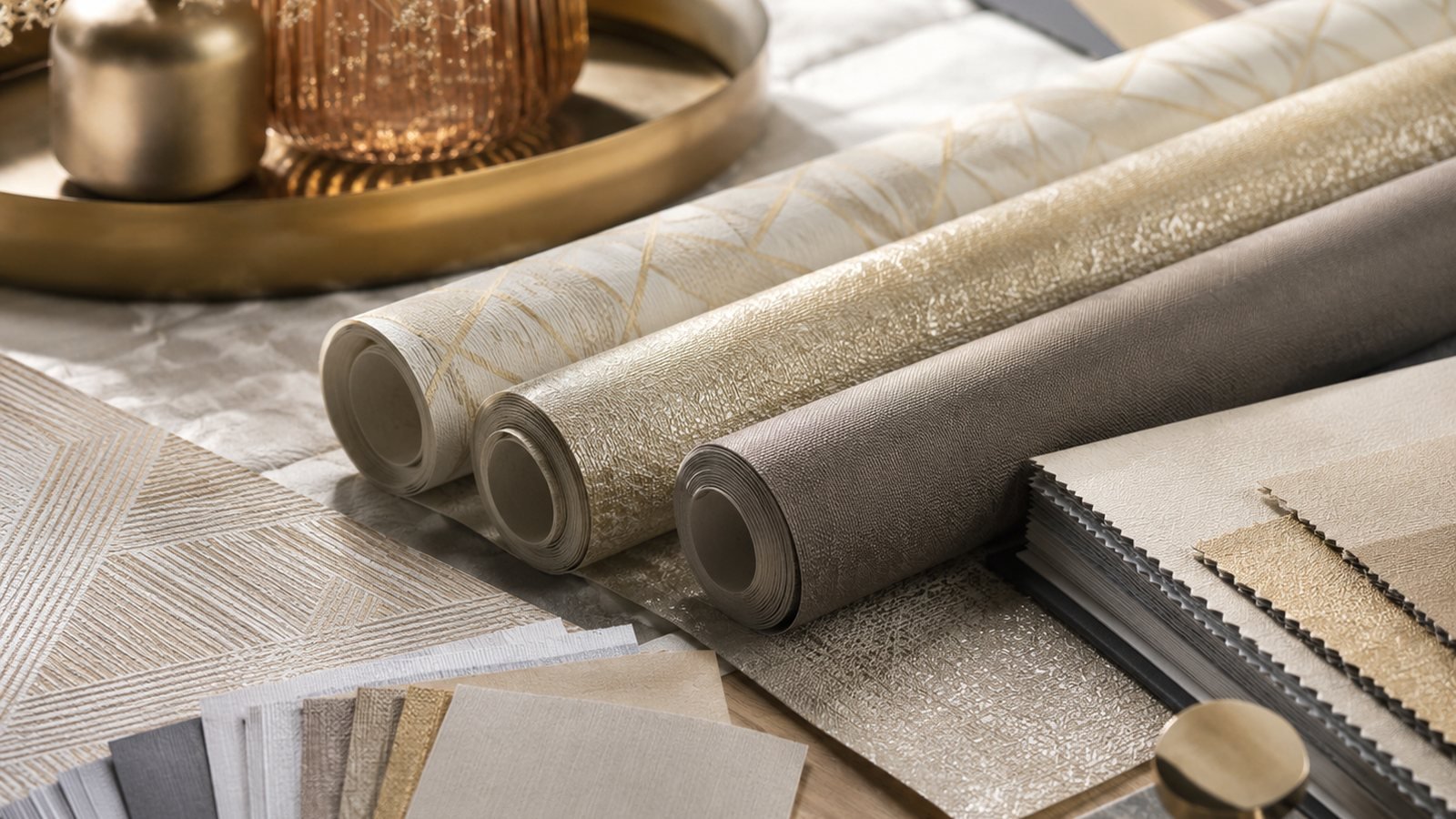 Échantillons et rouleaux de papiers peints premium